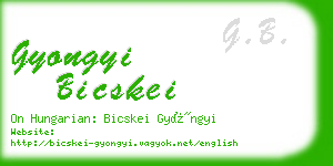 gyongyi bicskei business card